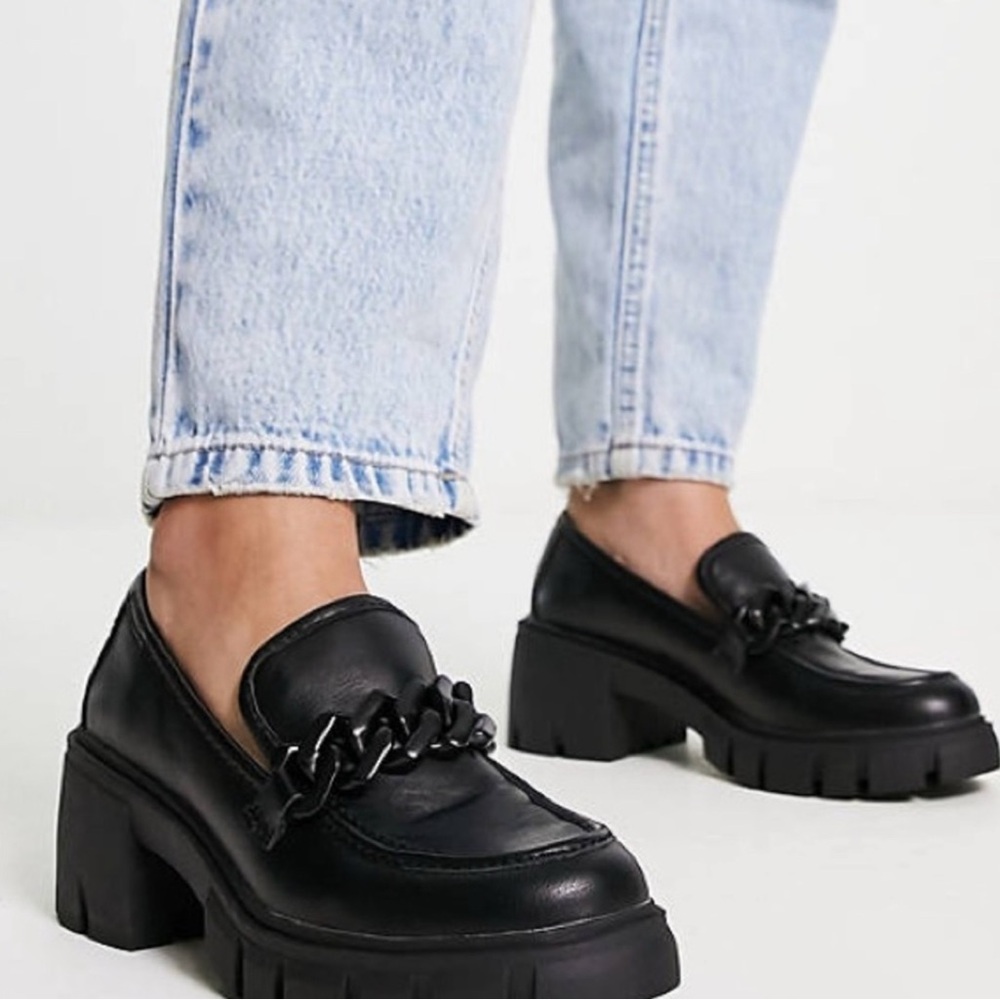 NEW Leather Chunky Loafers
